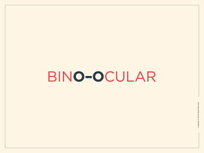 Binocular Logotype binocular clever expressive typography flat logo logotype minimal simple smart type