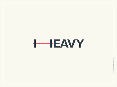 Heavy Logotype calligram clever expressive typography flat logo logotype minimal simple smart type