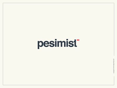 Pesimist Logotype anion calligram clever expressive typography flat logo logotype minimal pesimist simple smart type