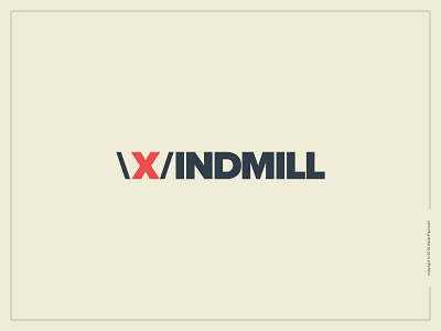 Windmill Logotype clever expressive typography flat logo logotype minimal simple smart type windmill