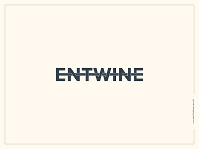 Entwine Logotype entwine expressive typography flat line logo logotype minimal simple smart type