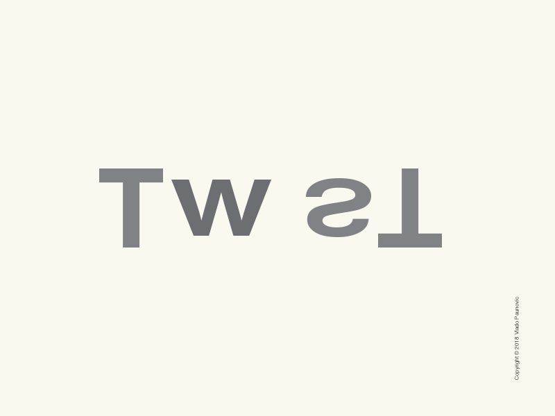 Twist Logotype animation calligram expressive type expressive typography flat graphic design helvetica logotype twist type