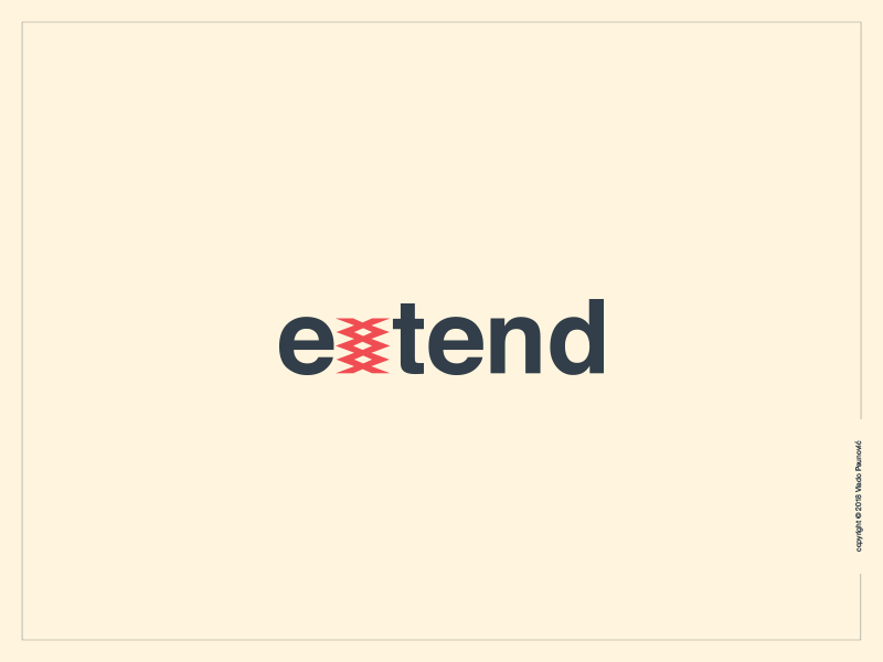 Extend Logotype Animation animation expressive type expressive typography flat graphic design helvetica logotype