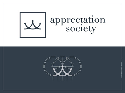 Appreciation Society Logo branding crown design flat graphic design icon logo logotype