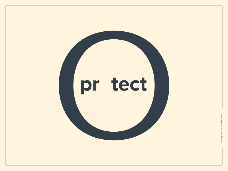 Protect Logotype word as image mark word expressive design wordmark calligram minimal clever lettering vector smart simple graphic design typography expressive typography logotype type flat logo