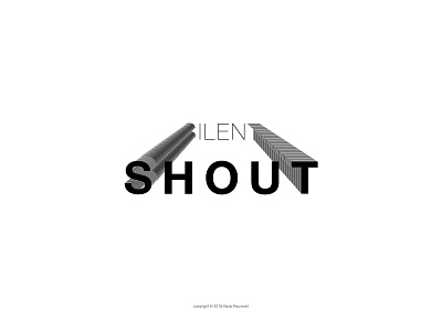 Silent Shout design expressive typography helvetica oxymoron shout silent type typography
