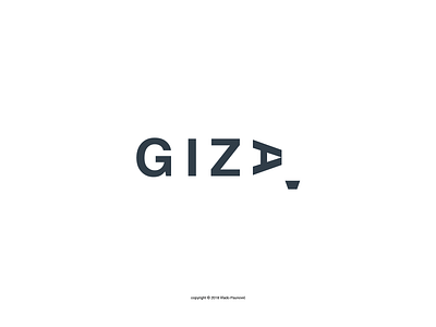 Giza Logotype clever egypt expressive typography flat giza graphic design helvetica logo logotype minimal pyramid simple smart sphinx typography vector