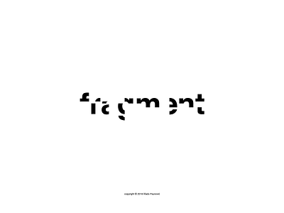 Fragment Logotype calligram expressive typography flat fragment logo typography vector verbicon
