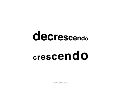 (De)Crescendo Logotype crescendo decrescendo expressive typography flat helvetica logo logotype minimal music simple smart type vector wordmark