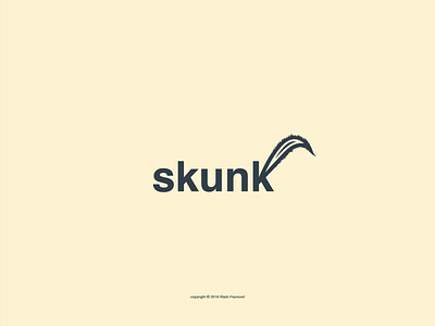 Skunk Logotype design expressive typography flat graphic design helvetica logo logotype simple skunk type vector