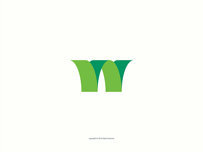 “W” Logo branding design energy flat green logo renewable energy simple turbine vector w letter wind wind power