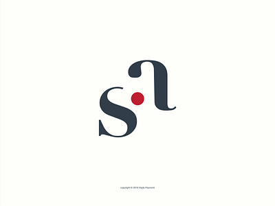 SA Monogram a letter design didot fashion flat graphic design lettering logo minimal monogram monogram letter mark s letter simple smart stylish type vector