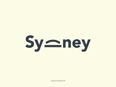 Sydney Logotype calligram clever design expressive expressive typography flat graphic design harbour bridge logo logotype minimal simple smart sydney typography vector word wordmark