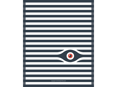 Peeking Eye blinds design flat graphic design illustration illustrator lines minimal parallel peering poster poster art simple vector window