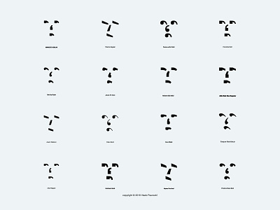 Type Faces character comma design exercise expressive typography face flat font graphic design lettering mark minimal poster punctuation repetition simple type type art typeface vector