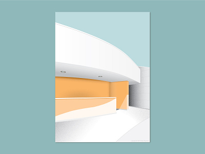 Fundação Champalimaud adobe illustrator architecture building design foundation fundação champalimaud grain illustration lisbon minimal modern portugal poster print texture vector