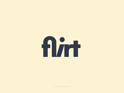 Flirt (Update) calligram design expressive typography flat graphic design lettering ligature font logo minimal simple smart type typography vector word wordmark