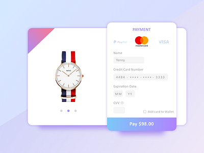 #002 Credit Card Checkout daily ui
