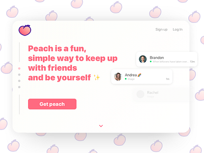 #003 Landing Page daily ui design landing page peach ui ux web