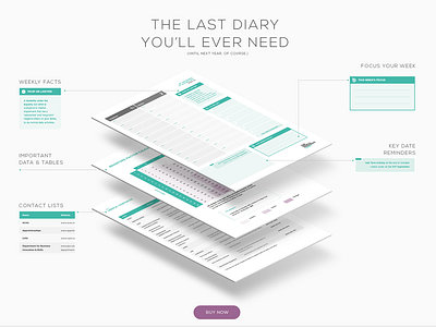 Diary Product Website Section