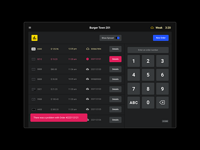 Point of Sale Orders Alerts app design icon ui ux