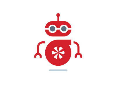 Logo - turbochargers store "Turbodroid" digital illustration logo logotipe pixies red robot technology wearepixies zerogravity