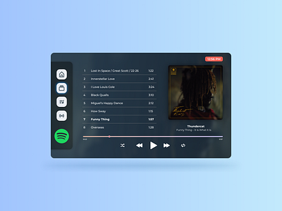 Daily UI | Car Music Player #009 dailyui dailyui009 dailyuichallenge musicplayer ui