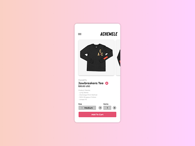 Daily UI | E-Commerce Shop (Single Item) #012