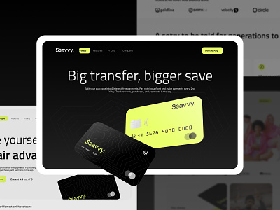 Savvy Cards - Webflow Template bank bank website banking branding business cards design finance fintech hero landing logo startup ui web design website