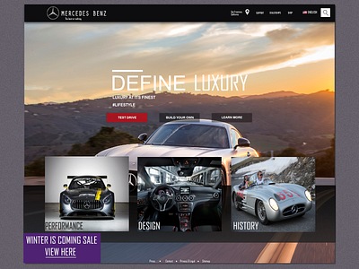 Mercedes Website Re Do coffee concept design landing ui ux website