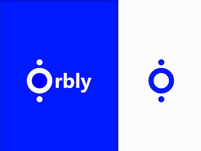 Orbly Logo blue branding concept design icon illustration light logo minimal typography vector