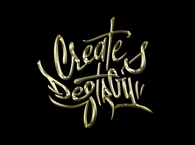 Create & Destroy calligraphy graffiti tag