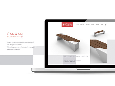 Product page design clean furniture layout minimal red ui ux web website