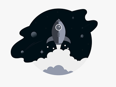 Rocketship art branding design dribbble illustration logo minimal sketch vector