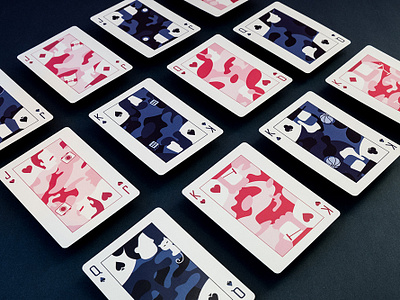 Playing card POP CAMO art camo character design dribbble illustration minimal playingcards sketch