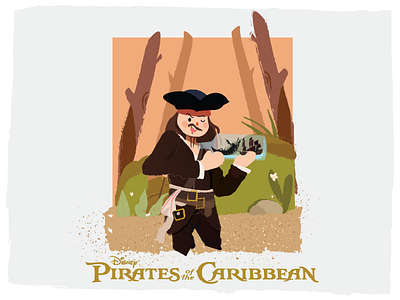 Pirates of Caribbean - Illustration design disney graphic design illustration jack sparrow pirates pirates of the caribbean pirates of the carribean 4 vector