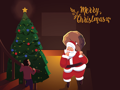 Merry Christmas christmas christmas tree design gift graphic happy new year holiday illustration merry christmas santa santa claus winters