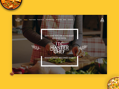 ITC Master Chef - Home Page aftereffects animation branding branding design chef cuisine food ingredients procreator recipes sketch typography ui user interface ux vector