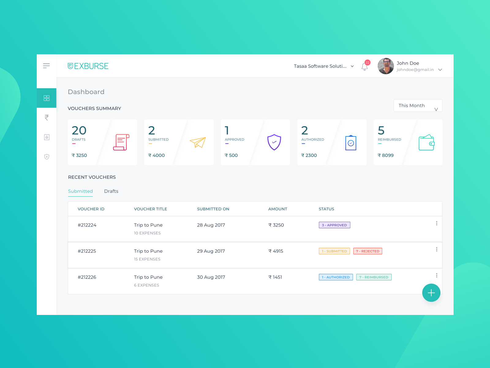 Dashboard - Exburse by ProCreator - Global UI/UX Design Agency on Dribbble