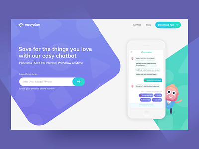 Home Page - EasyPlan animation app branding characters first fold flat icon illustration logo minimal mobile procreator sketch typography ui user interface ux vector web website