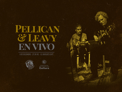 Pellican & Leavy antique argentina blues compositing concert design duo guitar guitarist jazz live music musician photoshop post poster sepia show vintage vinyl