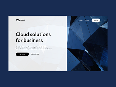 Cloud solutions for business banner cloud cloud solutions cloud solutions for business design landing ui ux web