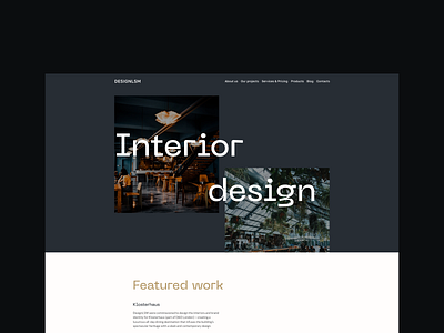 Interior design studio app banner branding design interior interior design interior design studio logo ui ux web
