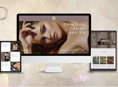 Julia Rose Salon and Spa Logo/Website branding content writing graphic design logo ui website wed design