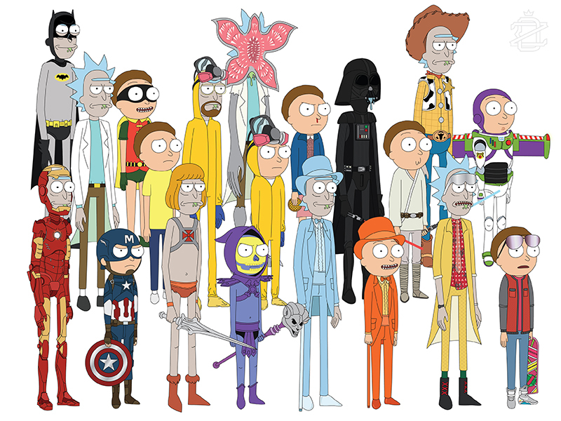 Rick And Morty: The Multiverse Dynamic Duo (Vol. 1) adult swim cartoon dan harmon illustration justin roiland rick and morty