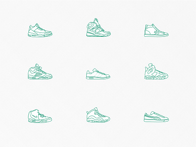 Shoe Icons 3.0 adidas converse design digital art icons illustration jordan puma reebok vector yeezy