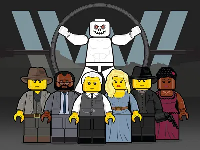 LEGOmania: Westworld art artwork design digital art graphic design hbo illustration legos tv series westworld