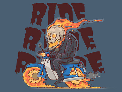 Ghost Rider design digital 2d illustration vector