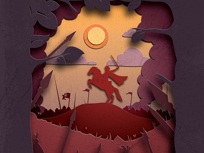 In the Heroic Age of Basil II book book cover design illustration illustrator paper papercut photoshop vector