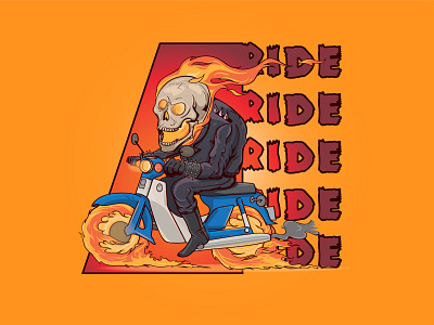 Ghost Rider design illustration illustrator tshirt vector